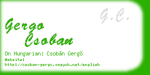 gergo csoban business card